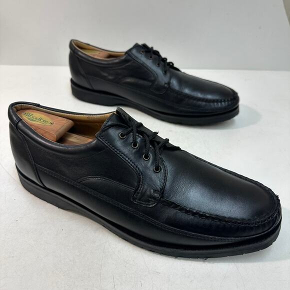 FULLY RESOLED Alden 817 Black Moc Toe Oxford Vibram Cape Cod Derby USA 13 EE main image 6